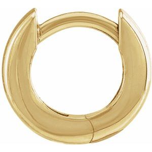 14K Yellow 9.5 mm Hinged Hoop Earring