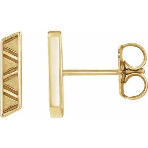 14K Yellow Geometric Earrings