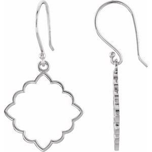 14K White Decorative Earrings
