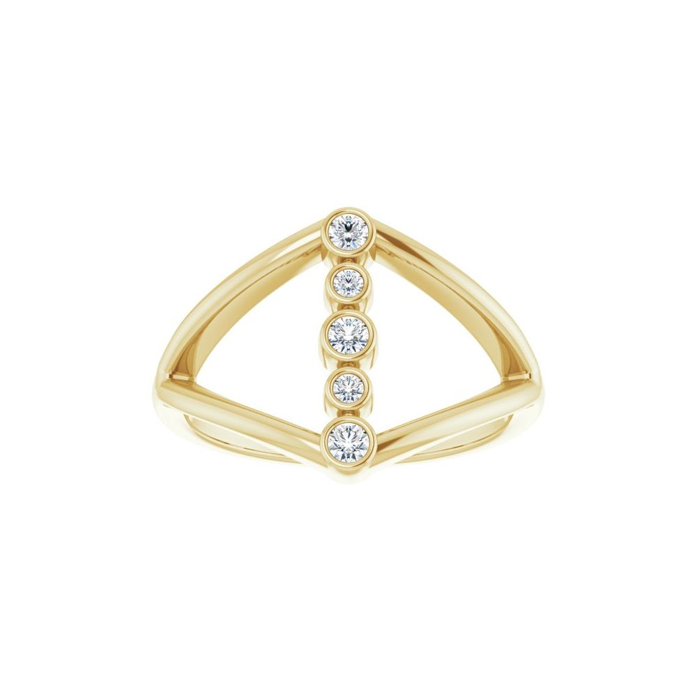 Natural Diamond Geometric Ring