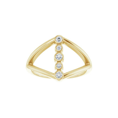 Natural Diamond Geometric Ring