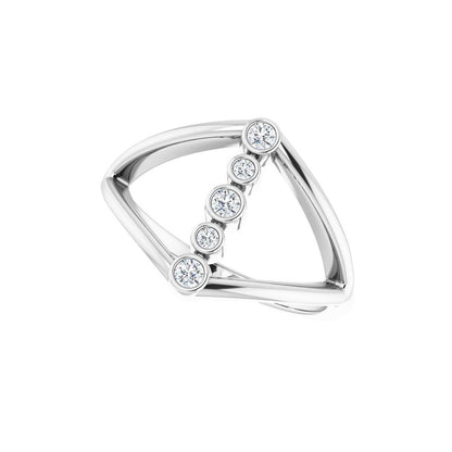 Natural Diamond Geometric Ring