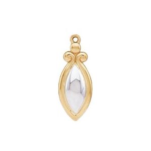 14K White/Yellow Freeform Dangle