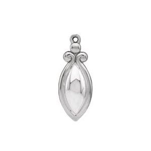 14K White Freeform Dangle