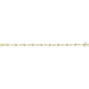 14K Yellow 1 CTW Natural Diamond Line 7 1/2" Bracelet