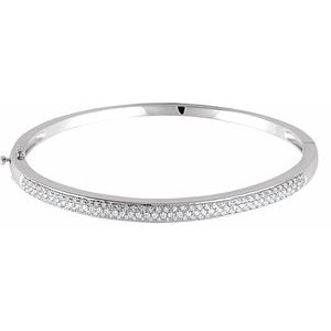 14K White 1 CTW Natural Diamond Pav√© 7" Bracelet