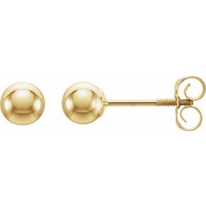 14K White Square Beaded Dangle Earrings