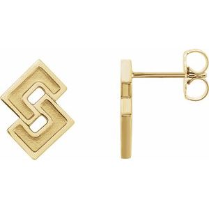 14K Yellow Geometric Earrings