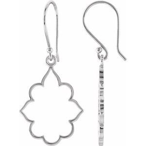 14K White Decorative Earrings