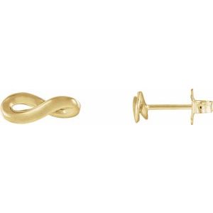 14K Yellow Infinity-Inspired Earrings