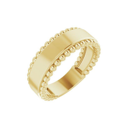 Engravable Beaded Ring