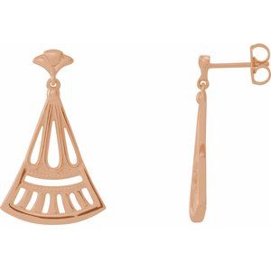 14K Rose Vintage-Inspired Dangle Earrings