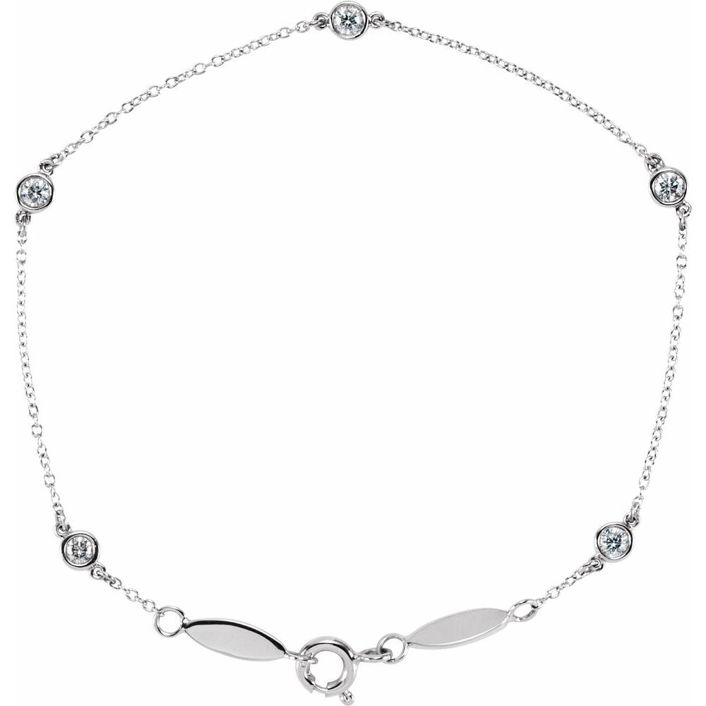 Bezel Set-Station Bracelet