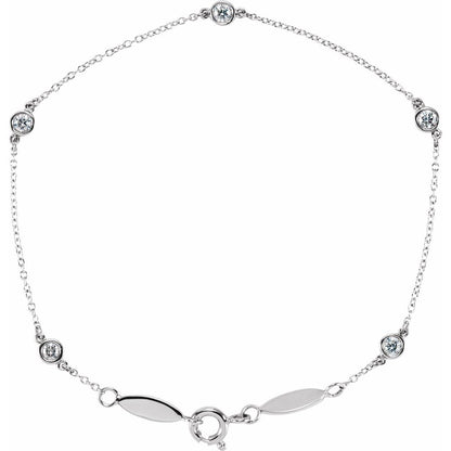 Bezel Set-Station Bracelet