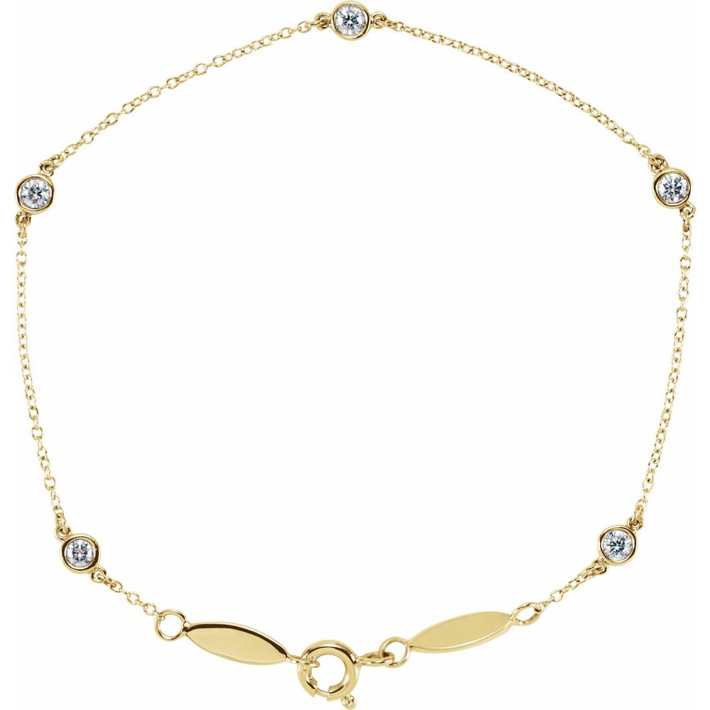 Bezel Set-Station Bracelet