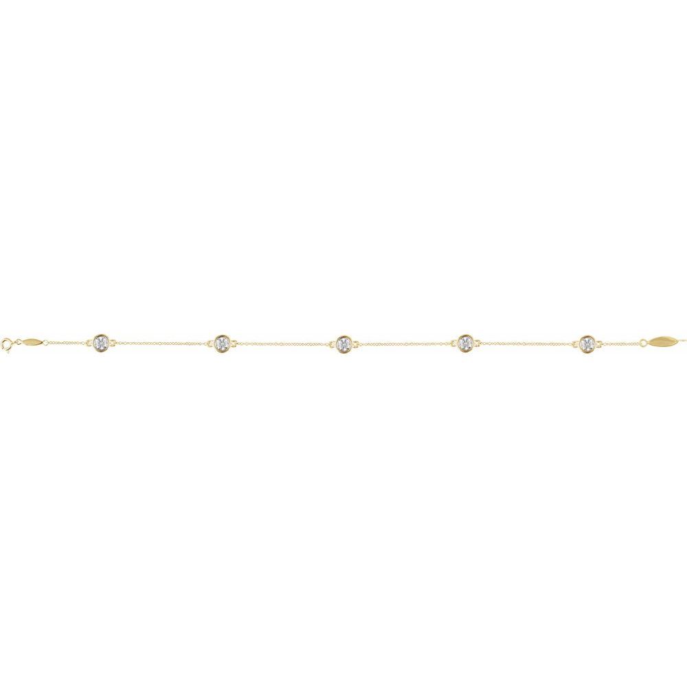 Bezel Set-Station Bracelet