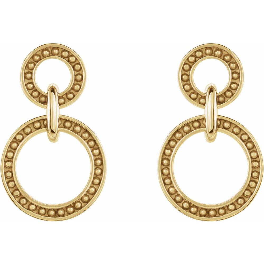 Beaded Double Circle Earring