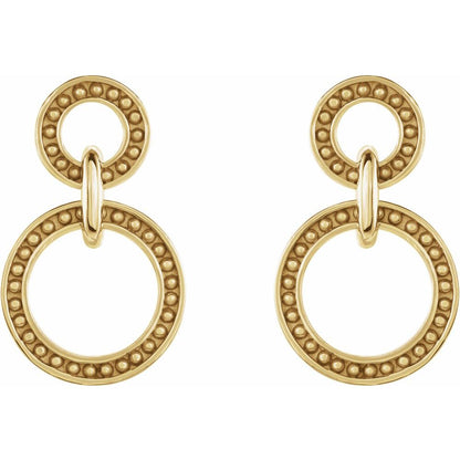 Beaded Double Circle Earring
