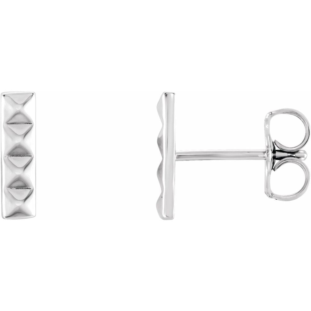 Pyramid Bar Earrings