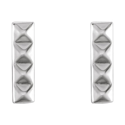 Pyramid Bar Earrings