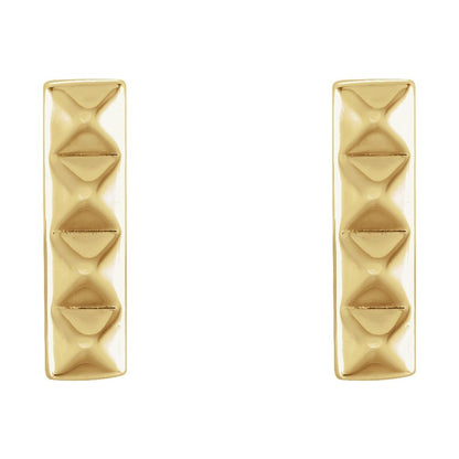 Pyramid Bar Earrings