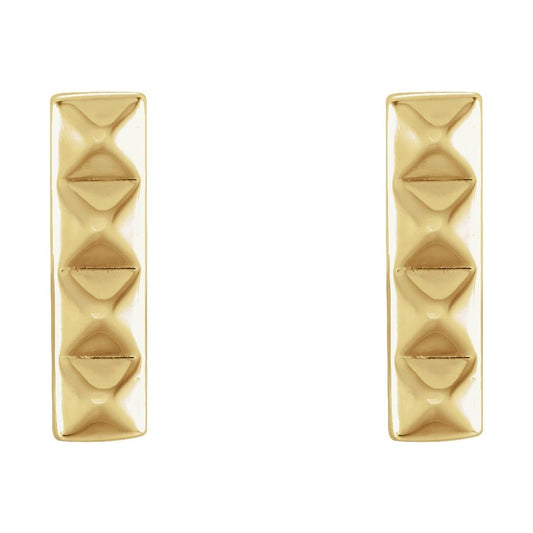 Pyramid Bar Earrings