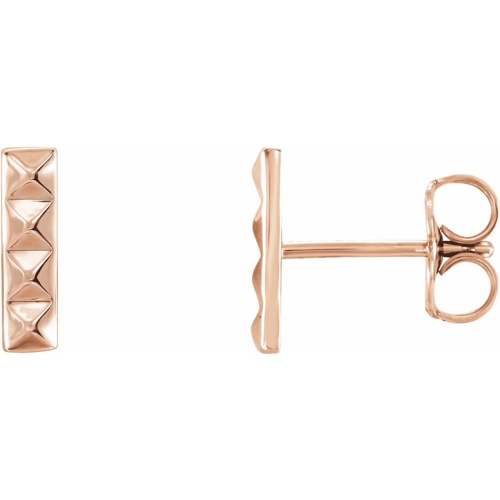 Pyramid Bar Earrings