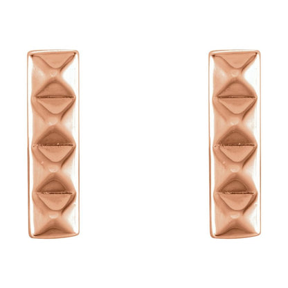 Pyramid Bar Earrings