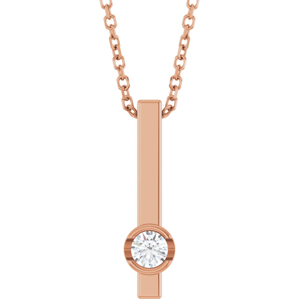 SOLITAIRE BAR NECKLACE