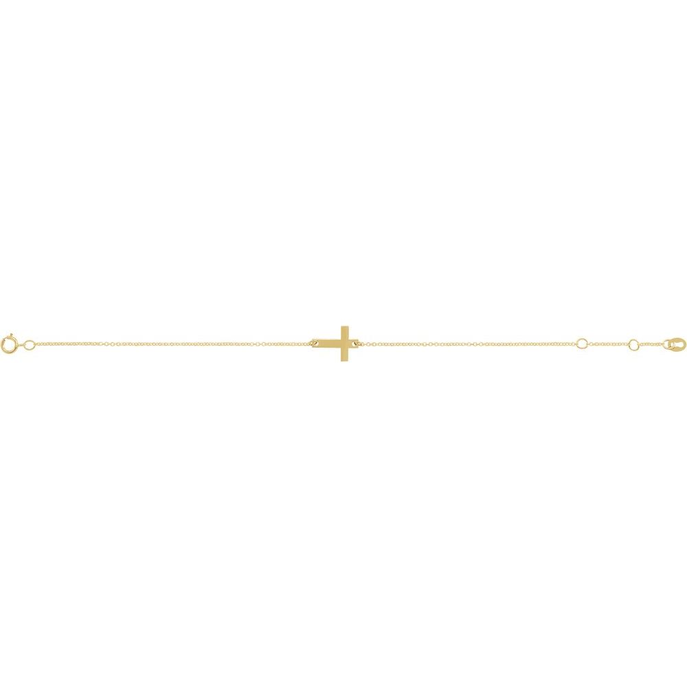 Engravable Cross Bracelet