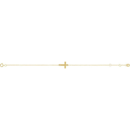 Engravable Cross Bracelet
