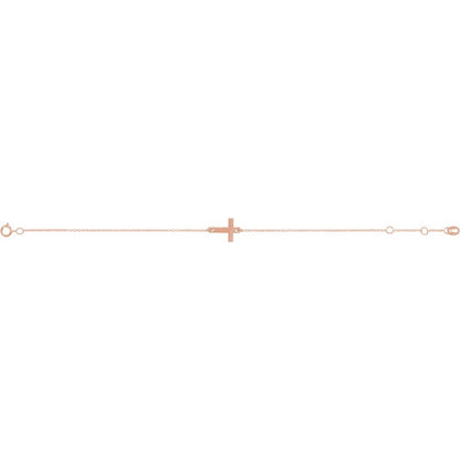 Engravable Cross Bracelet