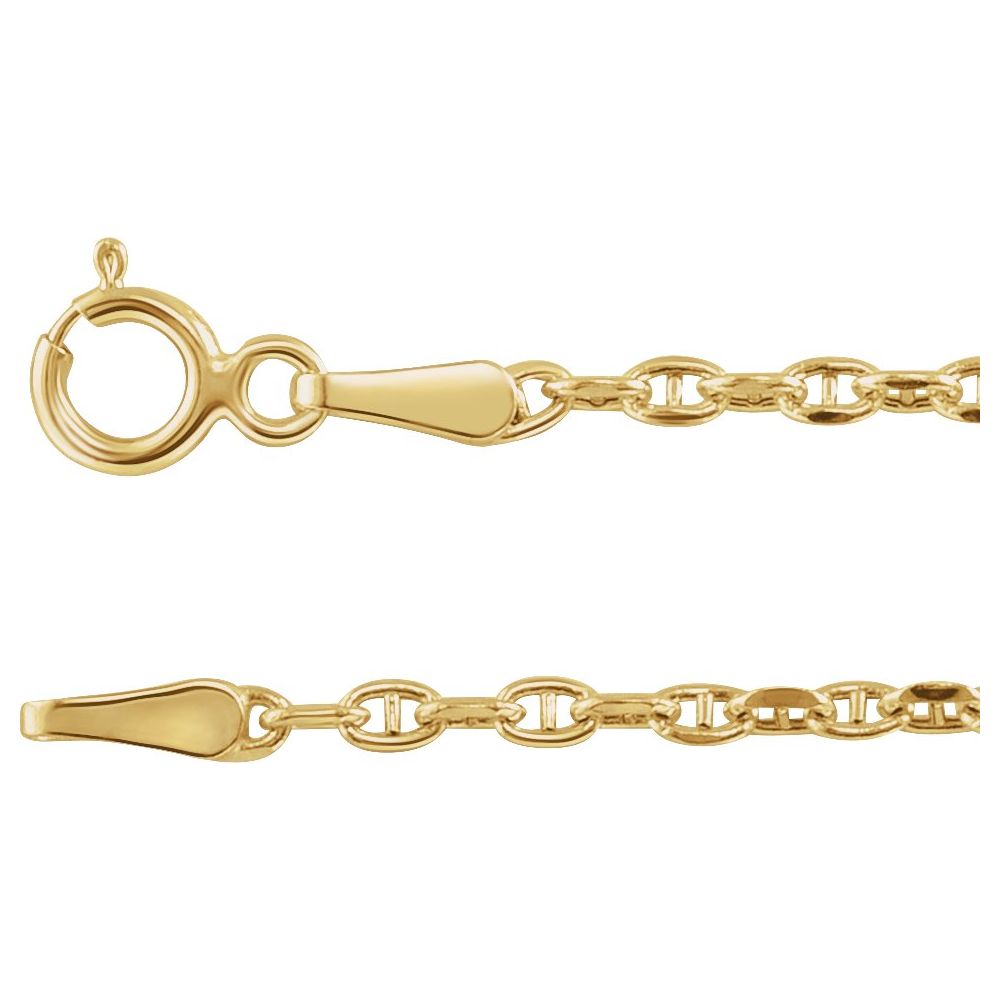 Hollow Diamond-Cut Anchor Chain