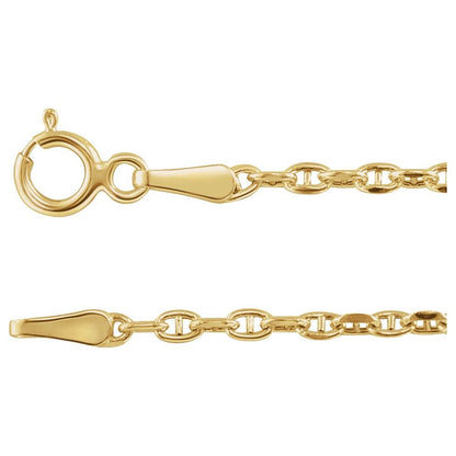 Hollow Diamond-Cut Anchor Chain